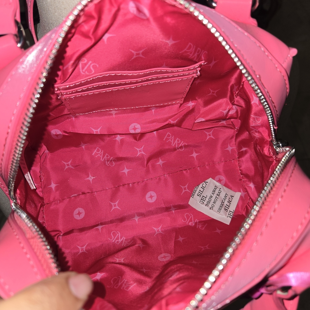 Paris Hilton Vibrant Pink Mini Bag with Silver Details - Picture 7 of 11